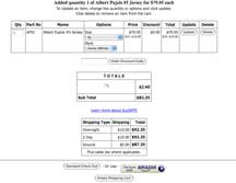 Amazon Payments integrated shopping cart.