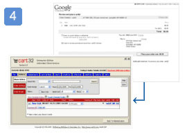 Google Checkout relays information to your Shopping Cart